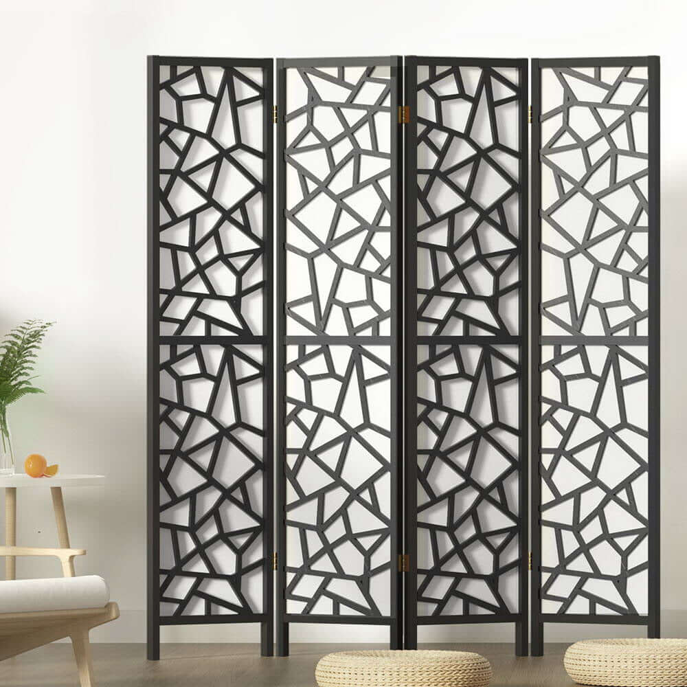 Stylish geometric room divider enhancing décor, offering privacy and quality design for an affordable budget-friendly price.