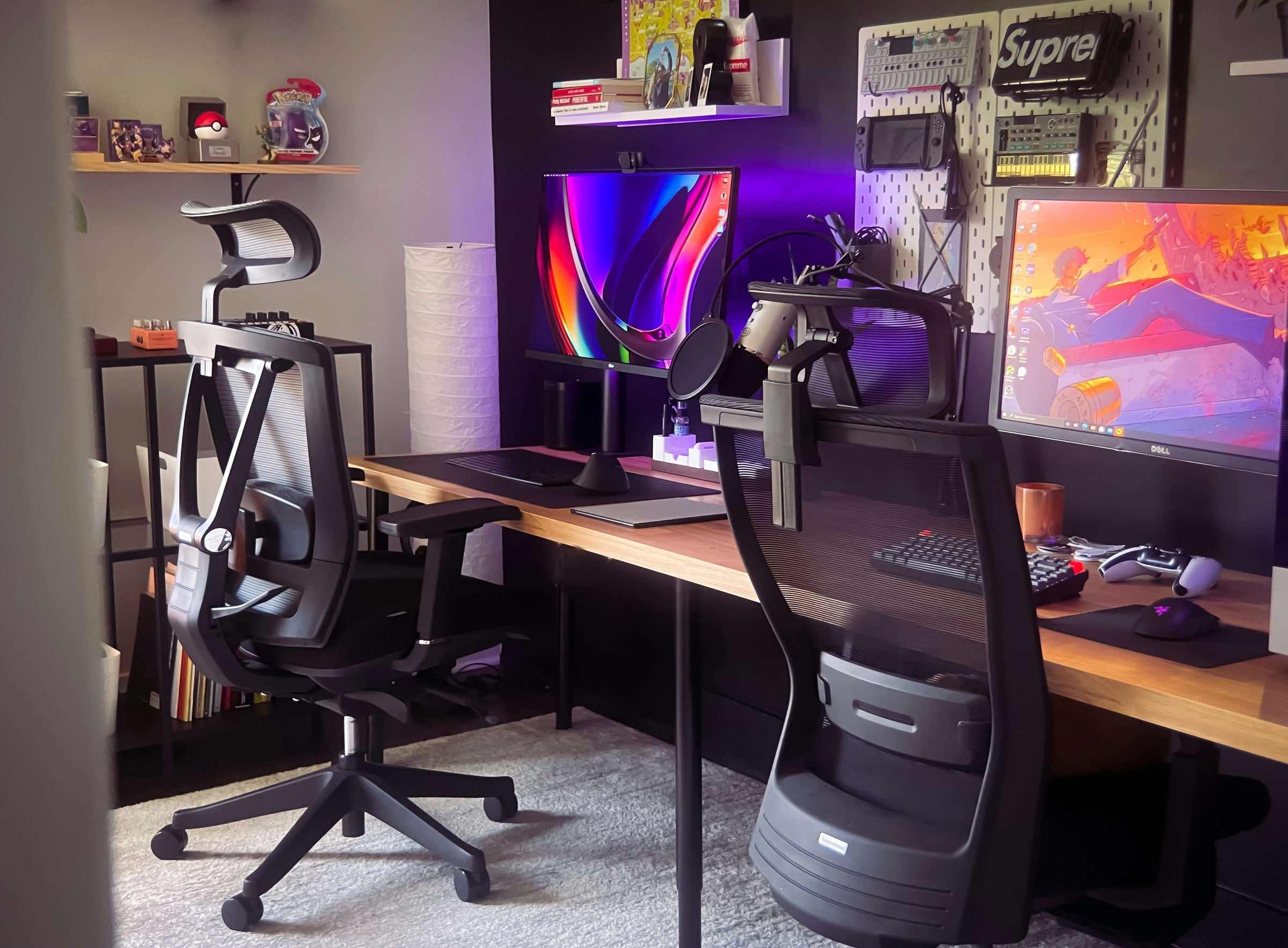 Ergonomic office and gaming chairs in a modern setup, offering affordable quality for enhanced productivity and gaming experiences.