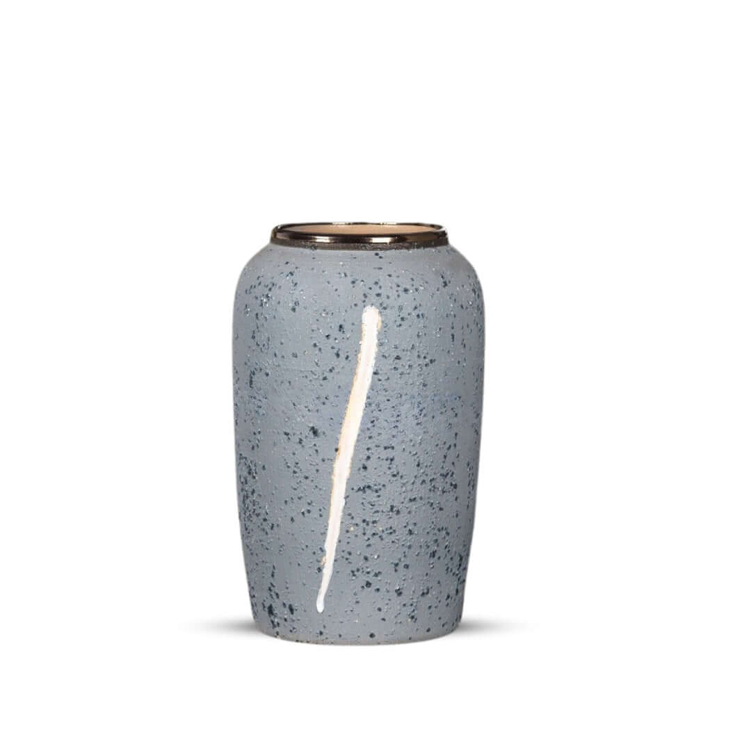 Affordable quality homewares - speckled ceramic vase providing great value in home decor.