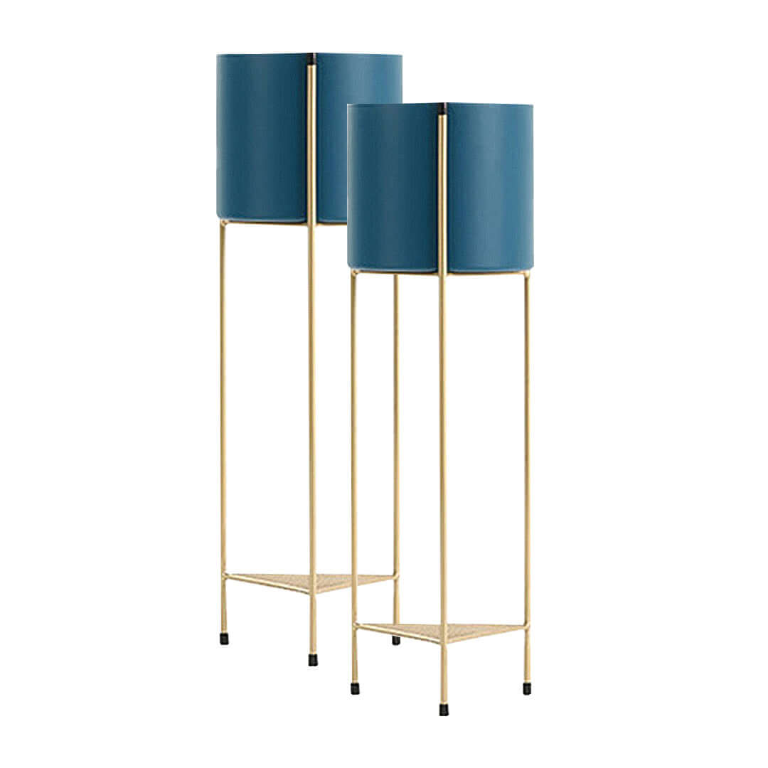 Modern blue and gold plant stands - affordable quality homewares and value furniture.