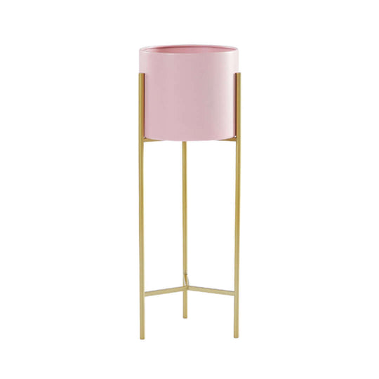 Affordable quality pink planter with gold stand - value homewares and furniture.