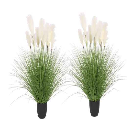 Affordable quality homewares - artificial potted grass plants for value furniture decor.