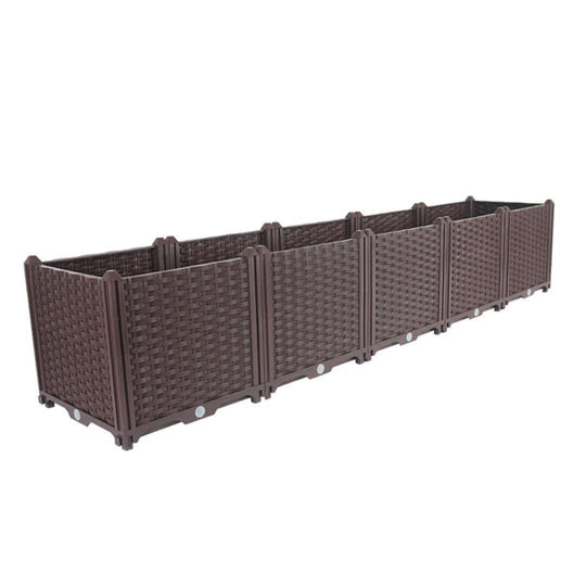 Affordable quality brown woven planter box - value homeware for garden and indoor use