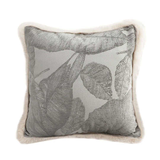 Affordable homewares - quality value furniture decorative cushion with leaf design.