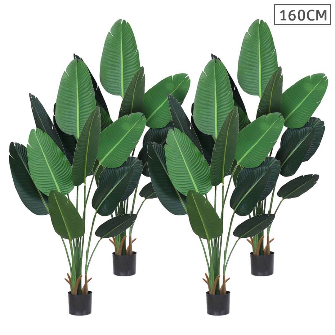 Affordable quality artificial green plants in black pots, 160cm tall, perfect for home and office decor, value decorative homewares for indoor use.