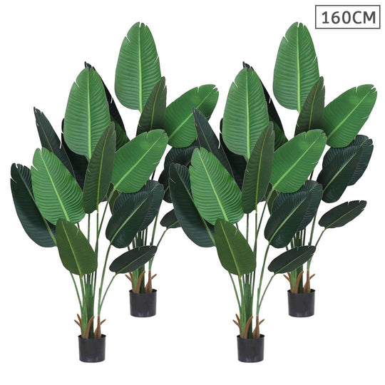 Affordable quality artificial green plants in black pots, 160cm tall, perfect for home and office decor, value decorative homewares for indoor use.