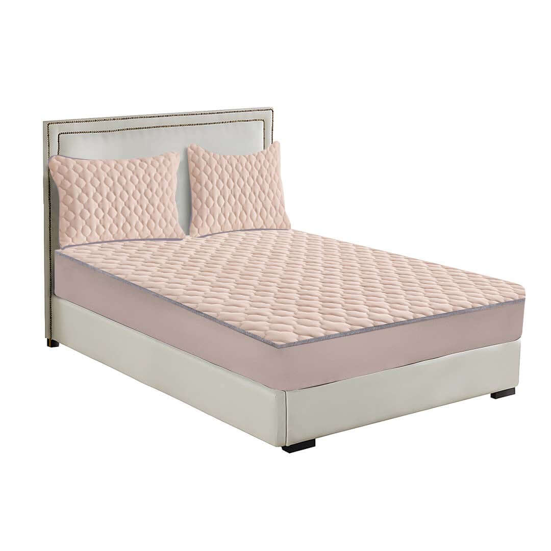 Affordable quality bed with quilted mattress and pillows offering superior comfort and value. Perfect homeware furniture for any bedroom.