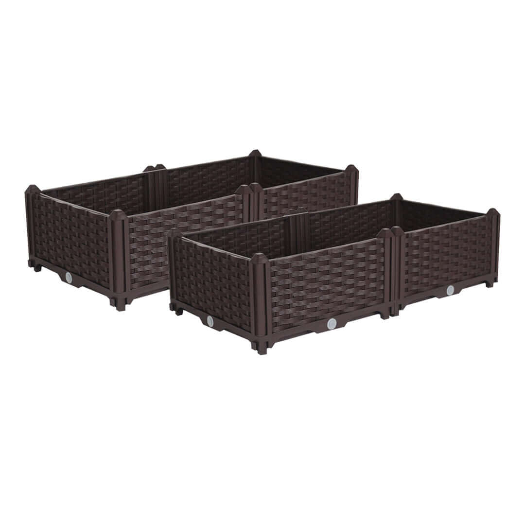 Affordable quality brown wicker-style storage baskets for home, offering value furniture solutions for efficient space management.