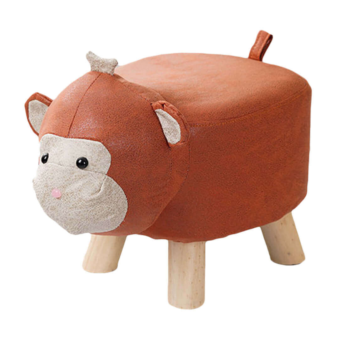 Affordable quality homewares - value furniture animal-themed brown stool with four wooden legs