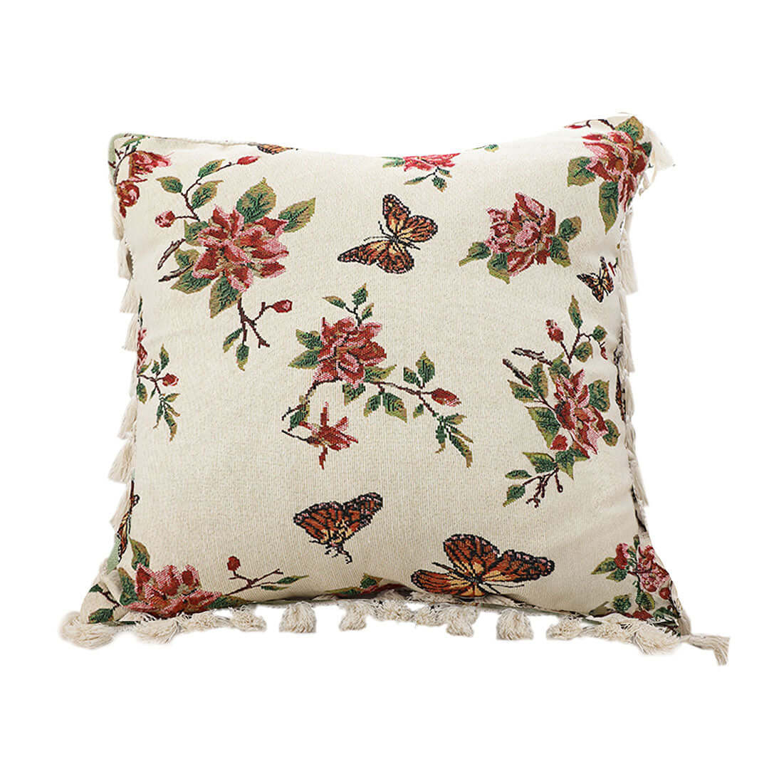 Floral and butterfly design cushion - Affordable quality homewares and value furniture.