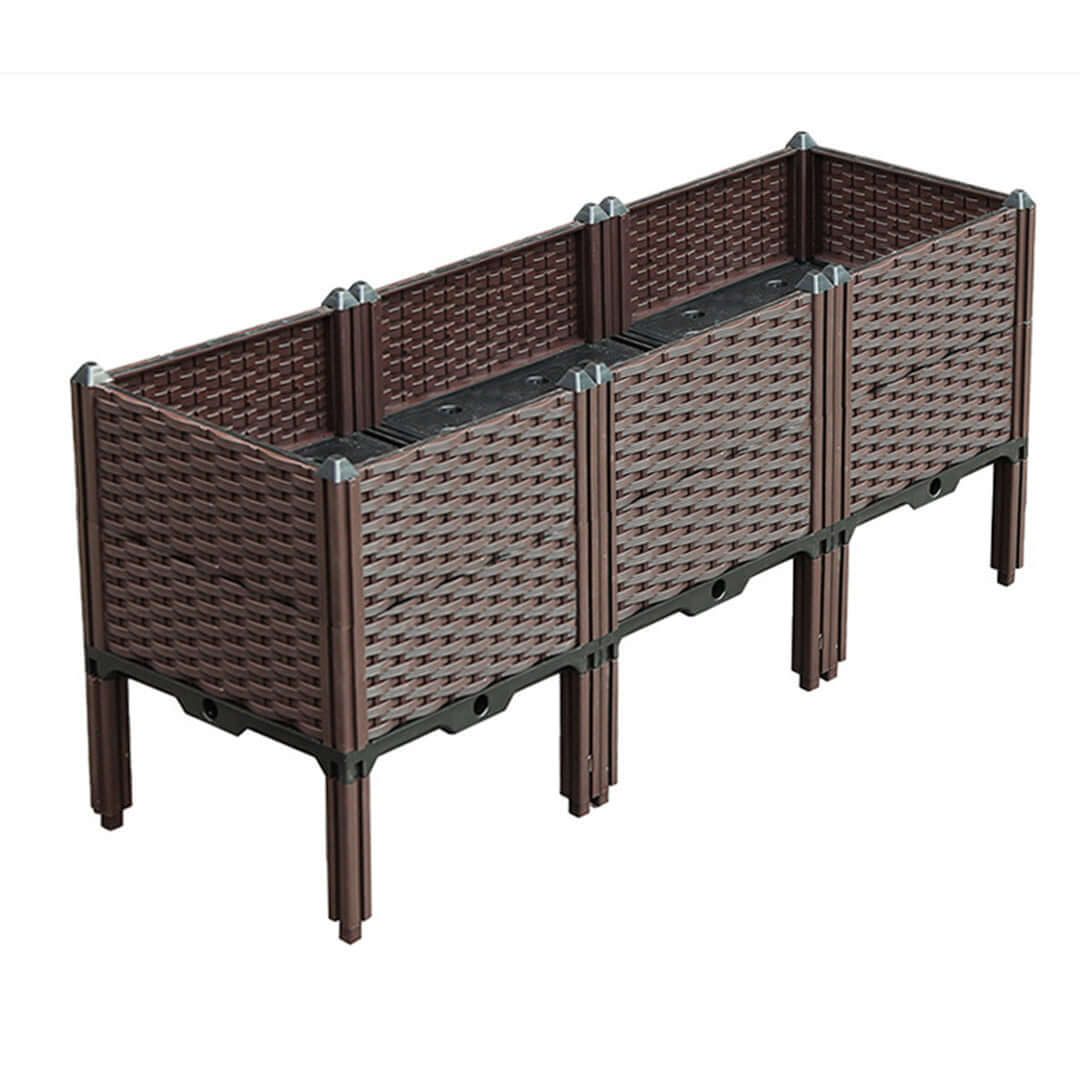 Affordable quality homewares - value furniture - brown wicker planter box for stylish home gardening