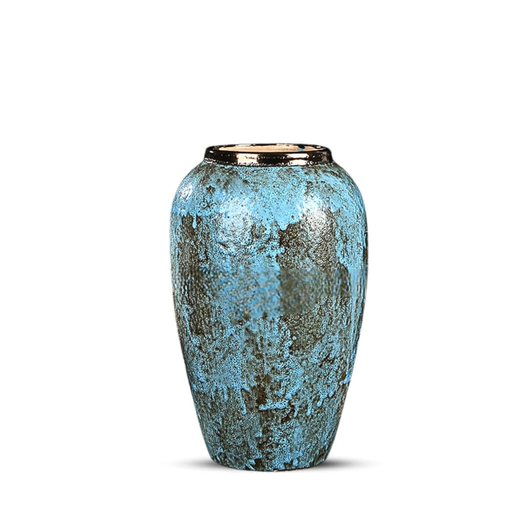 Affordable quality blue and gray ceramic vase for home decor and value furniture settings