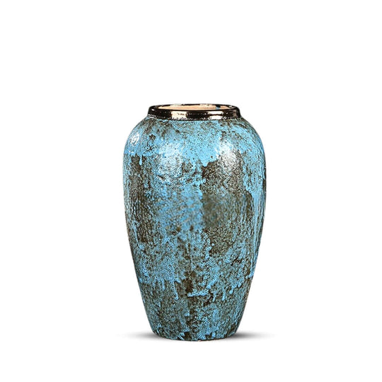 Affordable quality blue and gray ceramic vase for home decor and value furniture settings