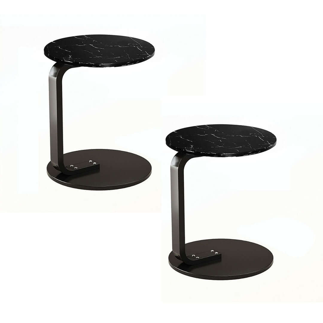 Black modern round side tables - quality affordable homewares for value furniture