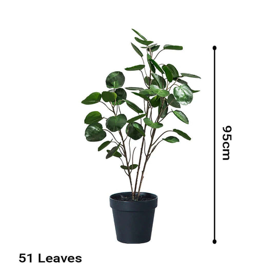 Affordable 95cm artificial plant with 51 leaves in black pot - quality homewares and value furniture.