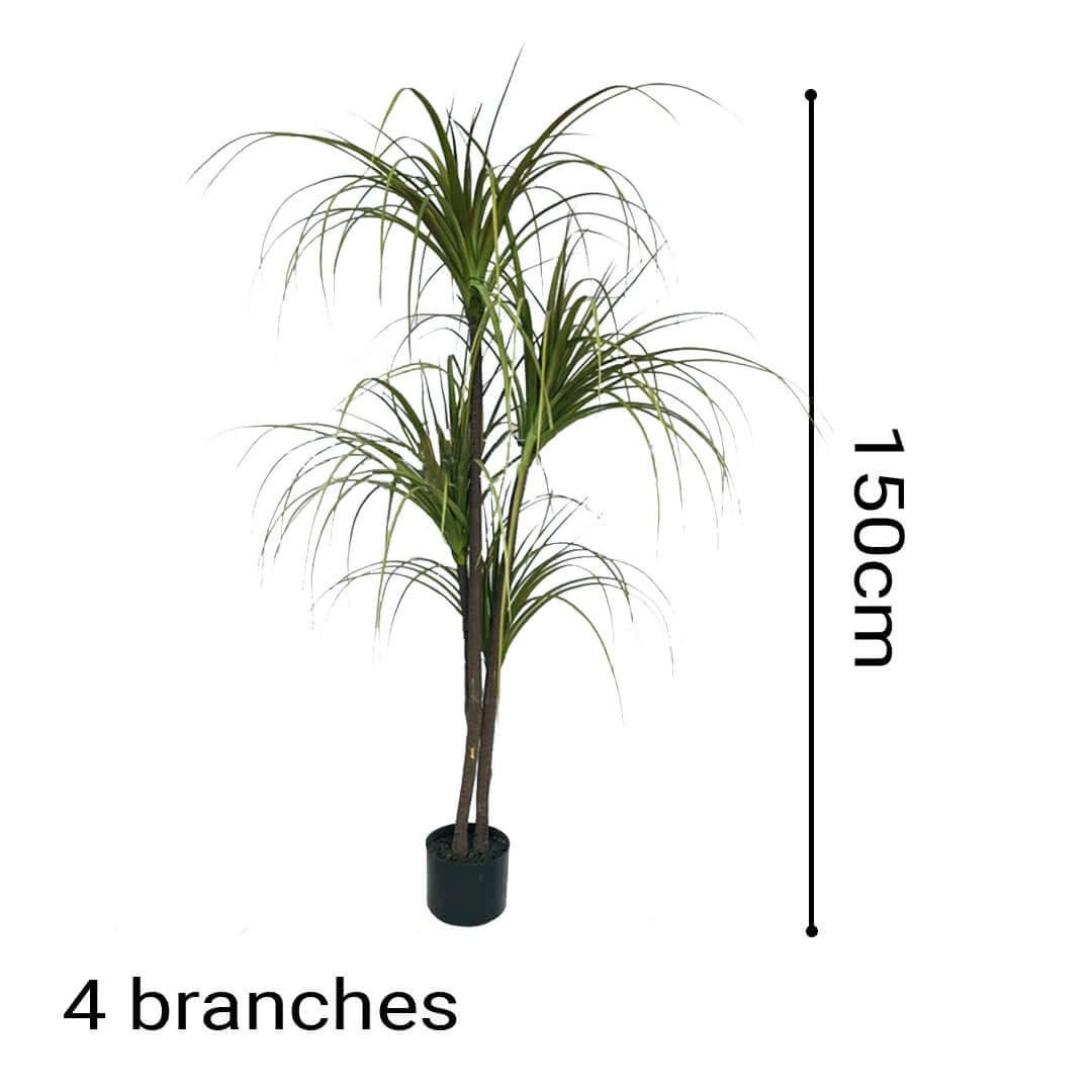 150cm tall artificial plant with 4 branches in black pot, ideal for adding affordable homewares and quality furniture value to any room.