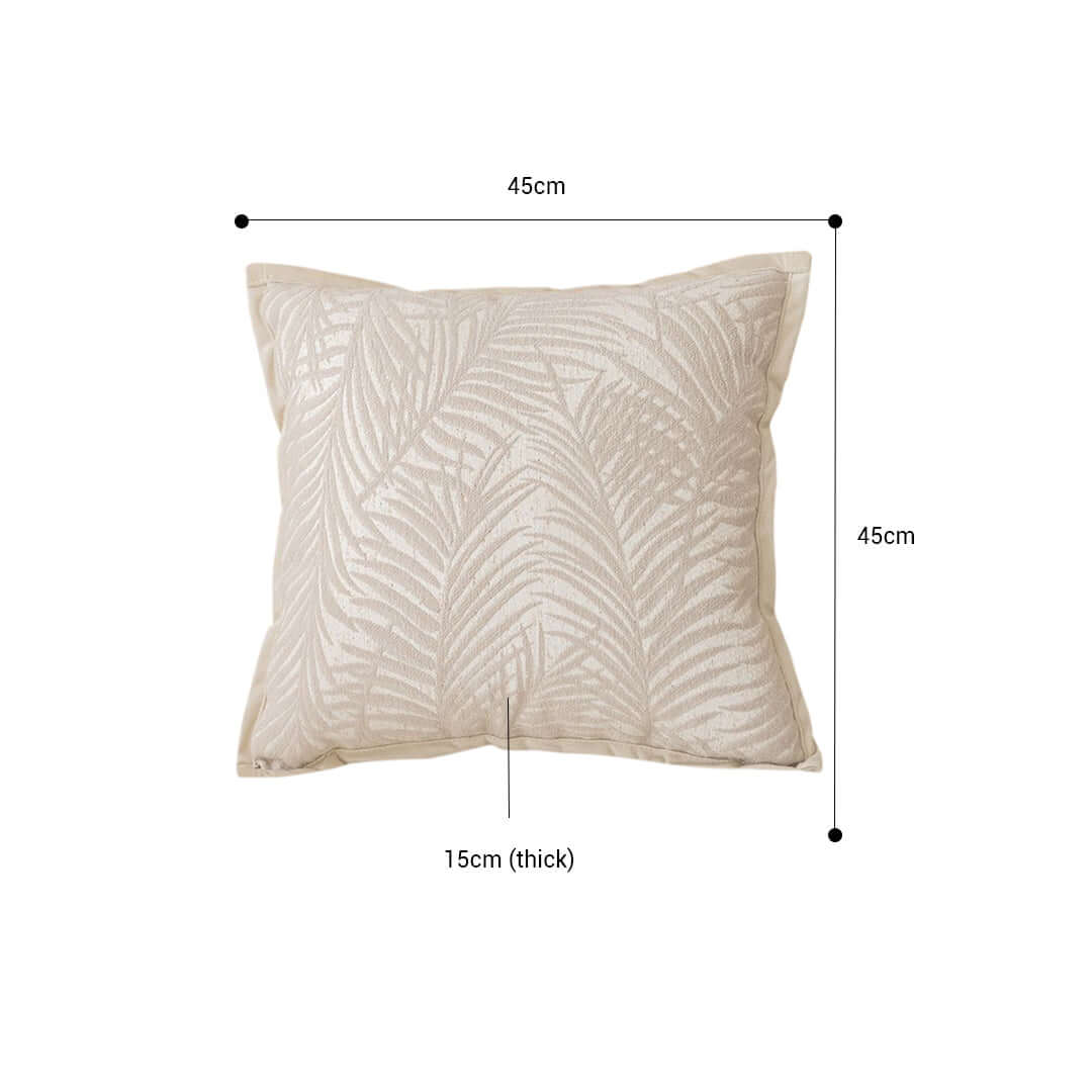 Affordable and quality homewares: beige cushion measuring 45cm x 45cm x 15cm, offering value furniture for a stylish home.