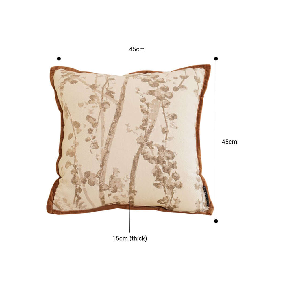 Affordable quality homeware cushion with floral print, 45cm x 45cm, 15cm thick, value furniture pillow.