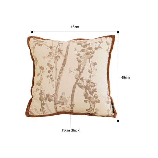 Affordable quality homeware cushion with floral print, 45cm x 45cm, 15cm thick, value furniture pillow.