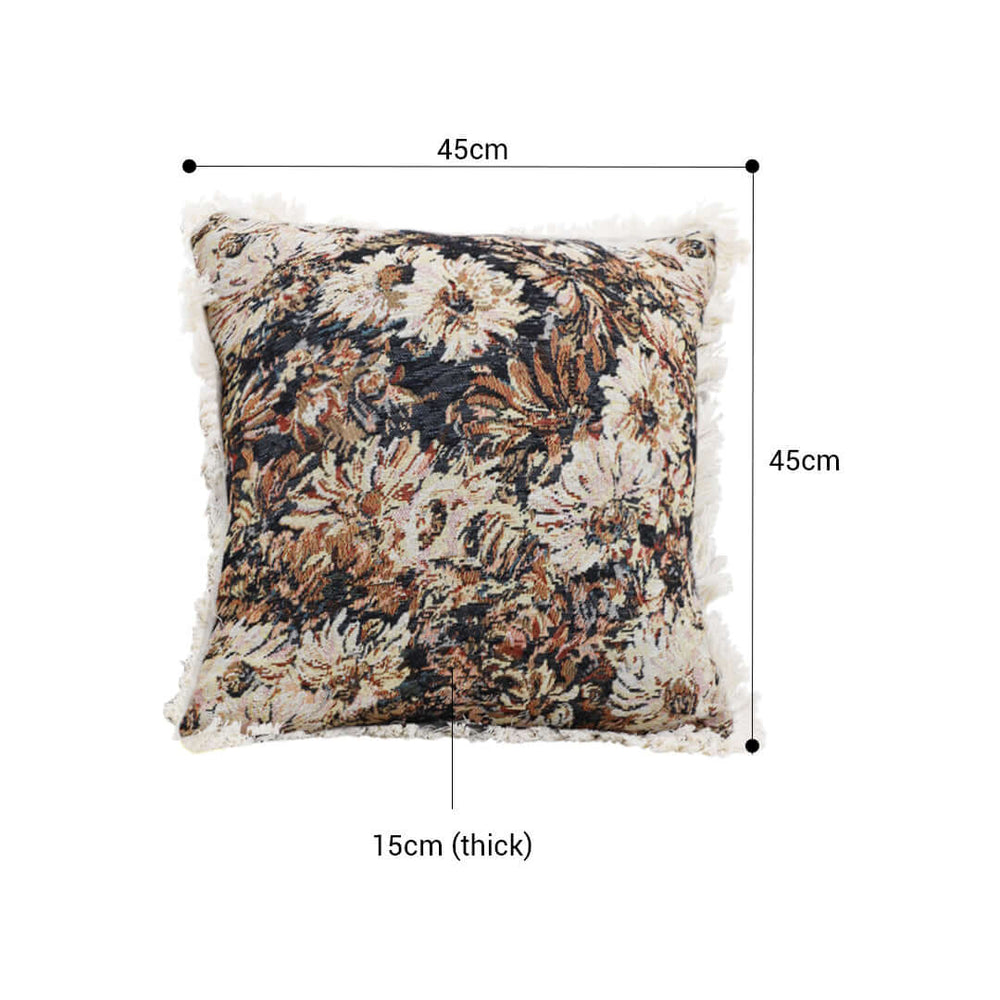 Affordable quality floral pillow, 45cm x 45cm, 15cm thick, value homeware for stylish home decor.