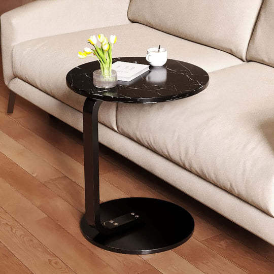 Affordable quality side table for homewares and value furniture, stylishly placed by a beige sofa.