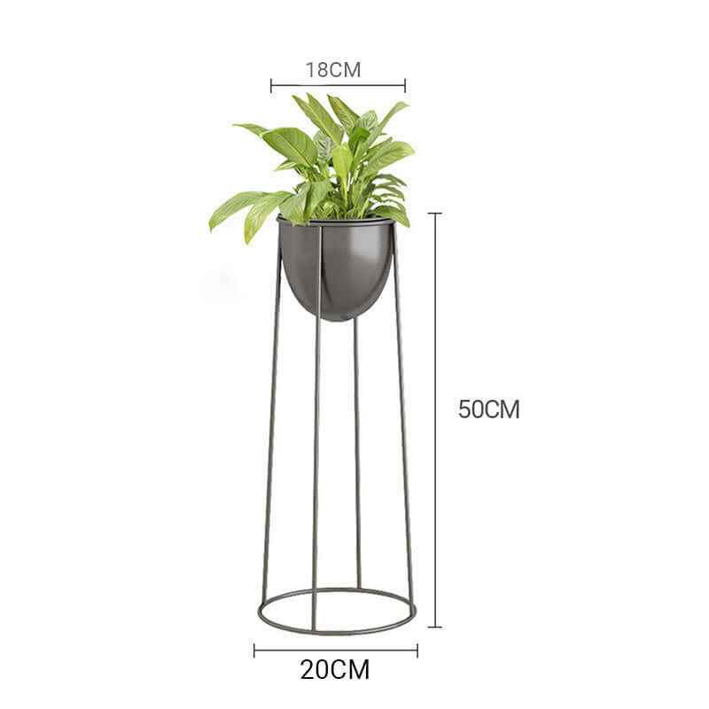 Affordable quality homewares - modern plant stand with green plant - value furniture 50cm height, 20cm diameter