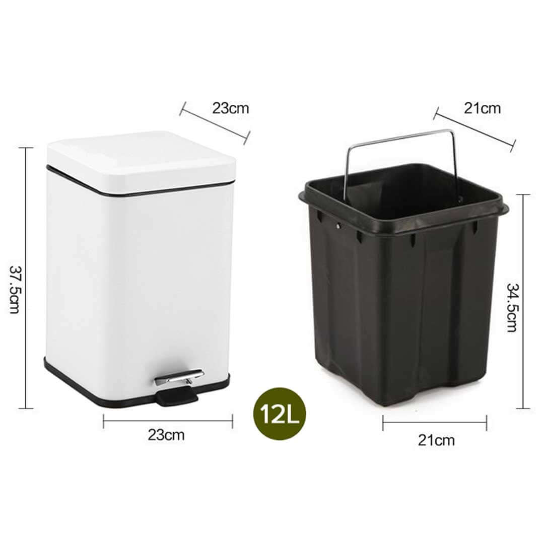 Affordable quality 12L trash bin with removable inner bucket, perfect for homeware and value furniture needs.