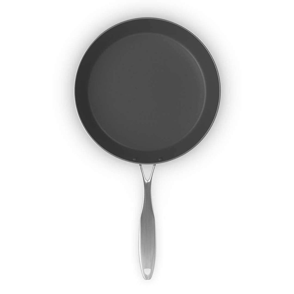 High-quality non-stick frying pan with metal handle, ideal for affordable homewares and value furniture collections.