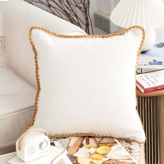 Affordable quality homewares - elegant cream cushion on stylish value furniture setup