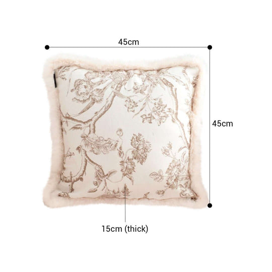 Affordable quality homewares - stylish floral pillow with dimensions 45cm x 45cm, 15cm thick, perfect for adding value to your furniture.