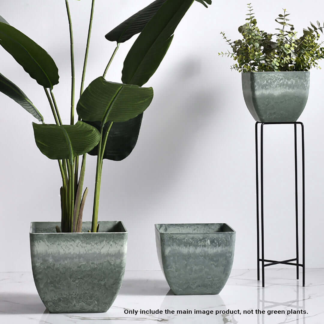 Affordable quality homewares - green planters set, offering value furniture style and design.