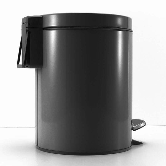 Affordable quality black metal pedal bin for homeware needs - value furniture accessory