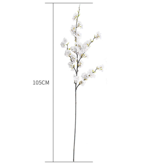 White artificial flower branch, 105cm tall, perfect for affordable homewares, adding quality and value to furniture décor.