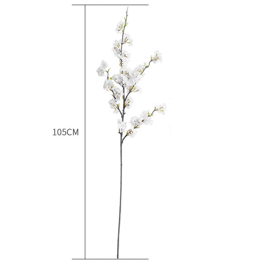 White artificial flower branch, 105cm, affordable homewares for quality value furniture decorations.