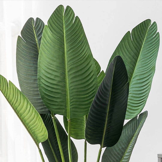 Lush green artificial tropical leaves for affordable and quality homewares and value furniture decor