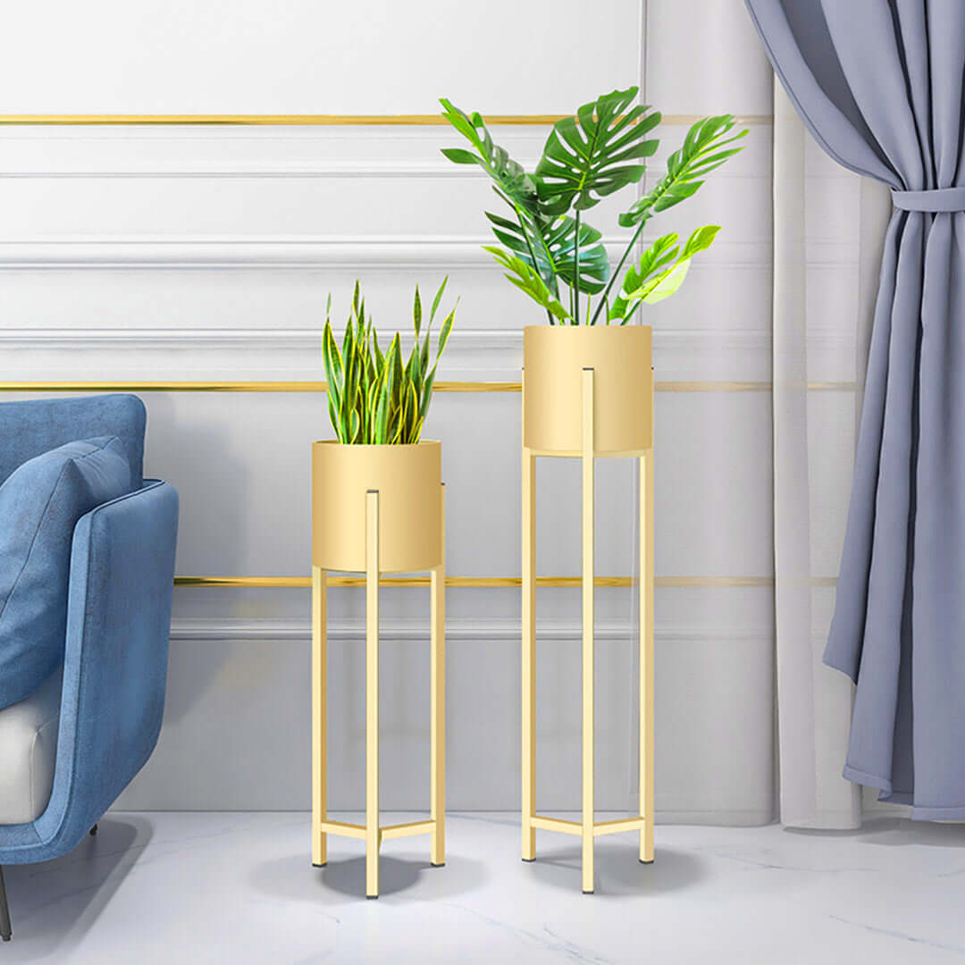 Stylish indoor planters with green plants, enhancing affordable homewares, providing quality and value furniture for modern interiors.