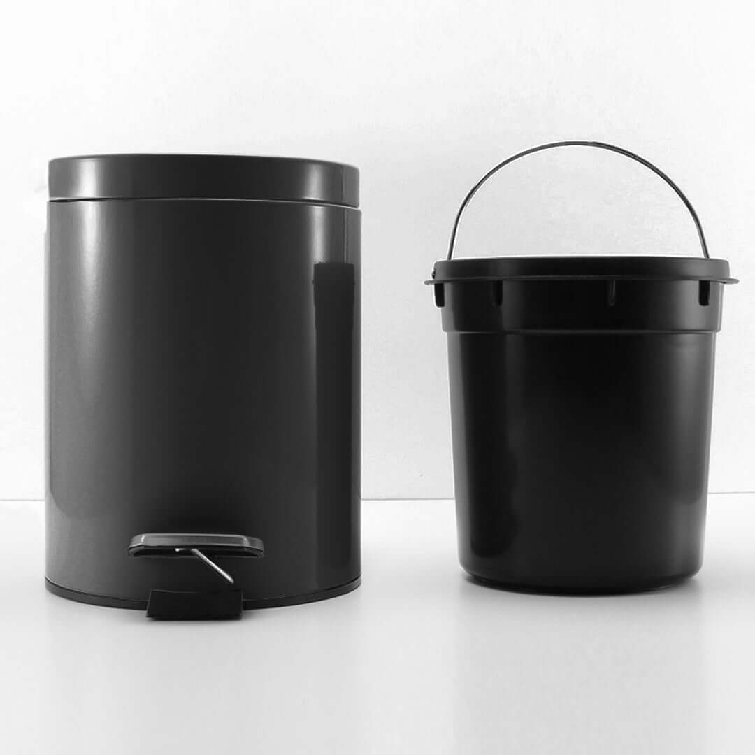 Affordable homewares quality black trash bin with removable bucket for value furniture and home organization.