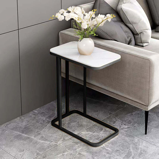 Affordable modern side table with a vase of flowers, enhancing quality homewares and value furniture in a stylish living room setting.