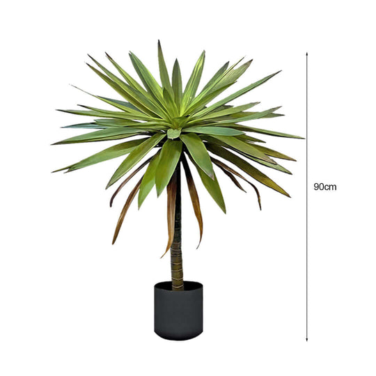 90cm affordable artificial yucca plant in black pot - homewares, quality value furniture.