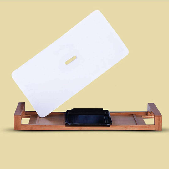 Wooden serving tray with white detachable top, black compartments, affordable homewares, quality value furniture