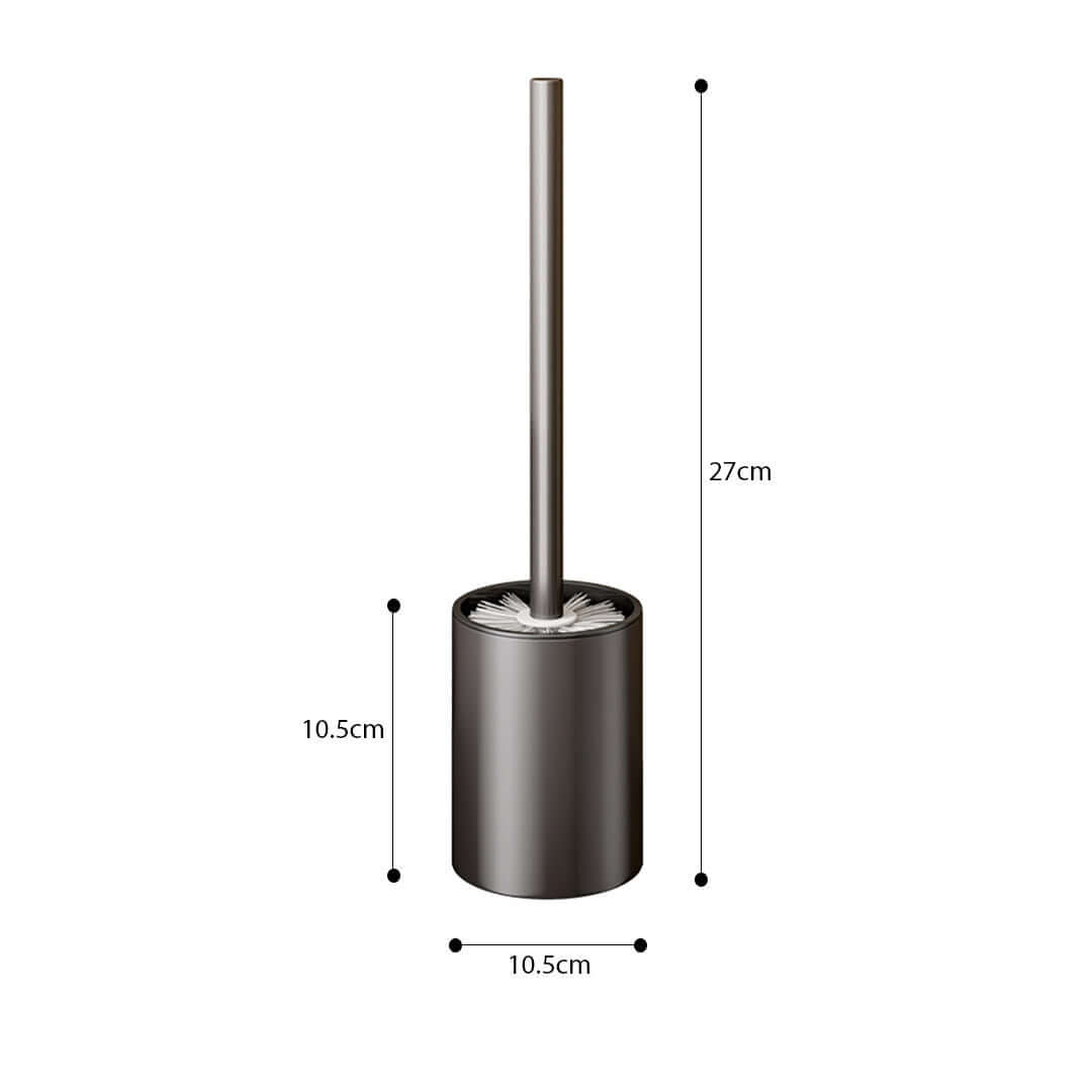 Affordable quality homewares - value furniture toilet brush set with dimensions 27cm height and 10.5cm diameter in sleek design.