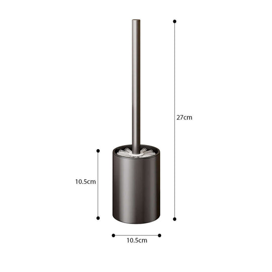 Affordable quality homewares - value furniture toilet brush set with dimensions 27cm height and 10.5cm diameter in sleek design.