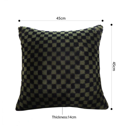 "Affordable quality checkered cushion, 45cm x 45cm, value homeware furniture"