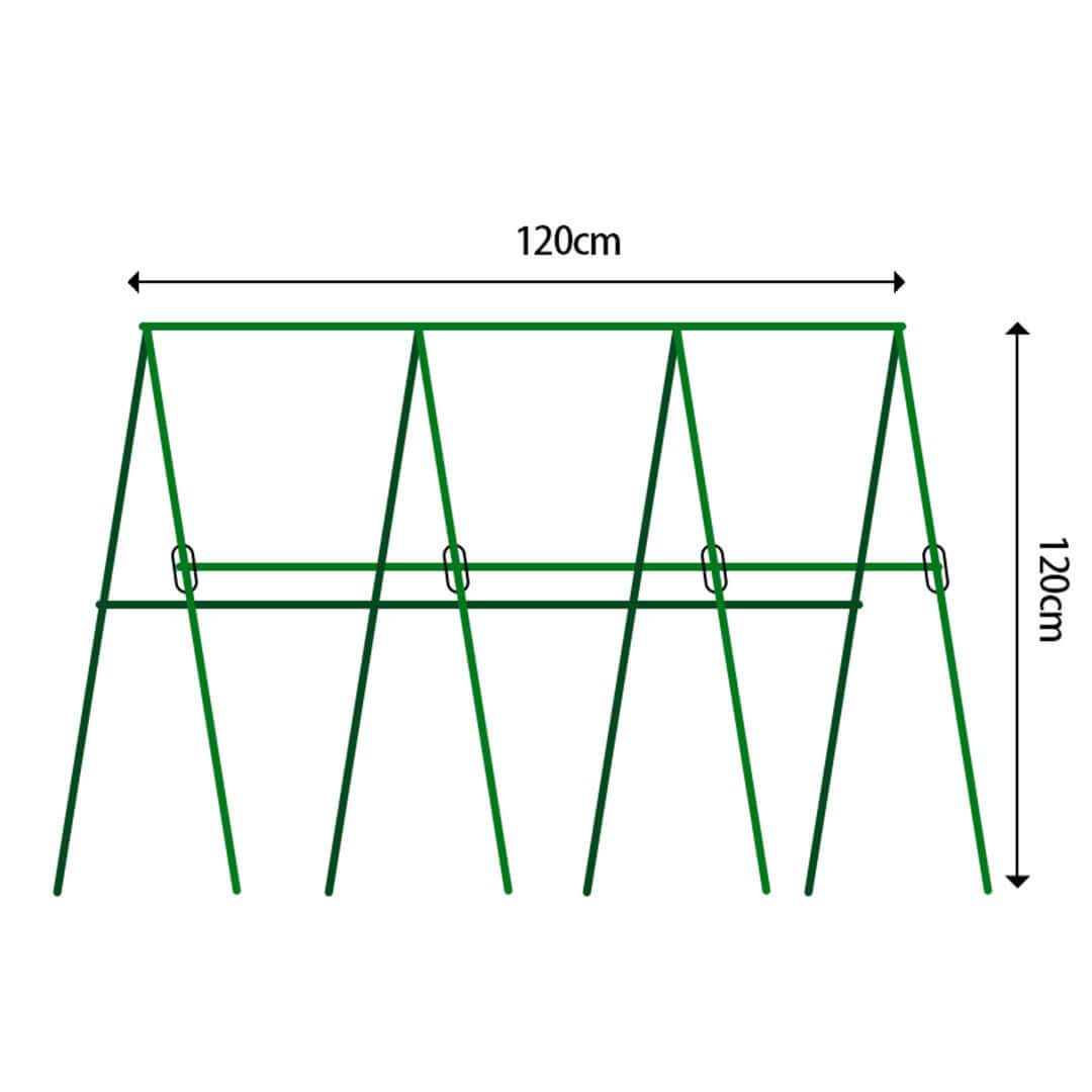 Green metal frame structure for affordable and quality homewares, dimensions 120cm by 120cm. Perfect value furniture addition.