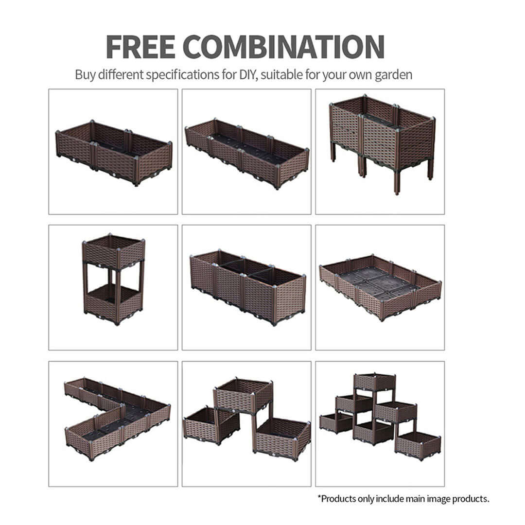 Modular garden furniture with multiple arrangement options, perfect for affordable and quality DIY homewares and value-added garden furniture.