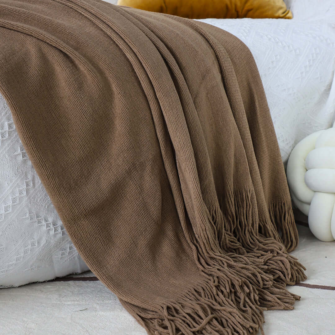 Brown Cozy Blanket on Bed - Affordable Quality Homewares and Value Furniture