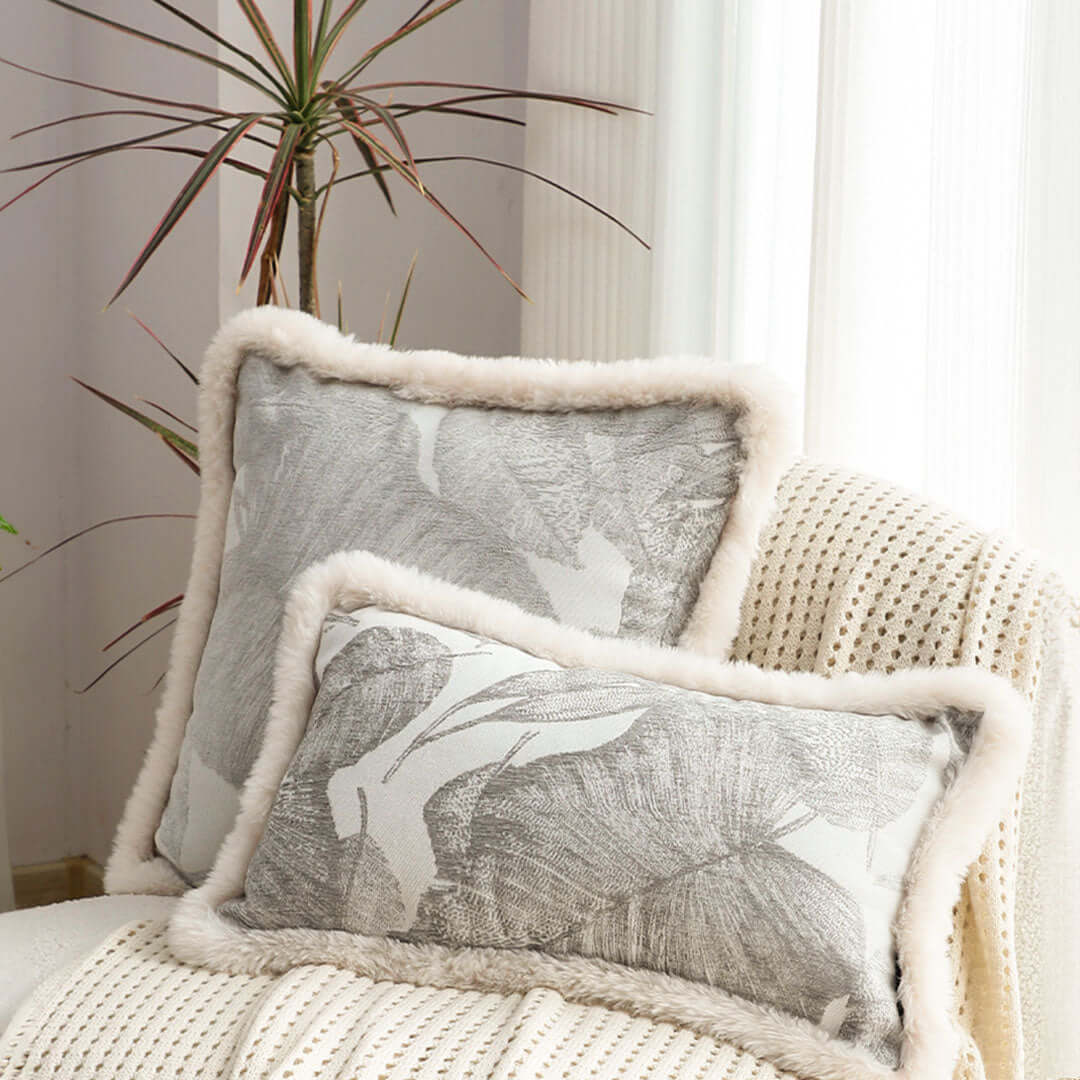 Affordable quality homewares - plush cushions and blanket for value furniture decor.