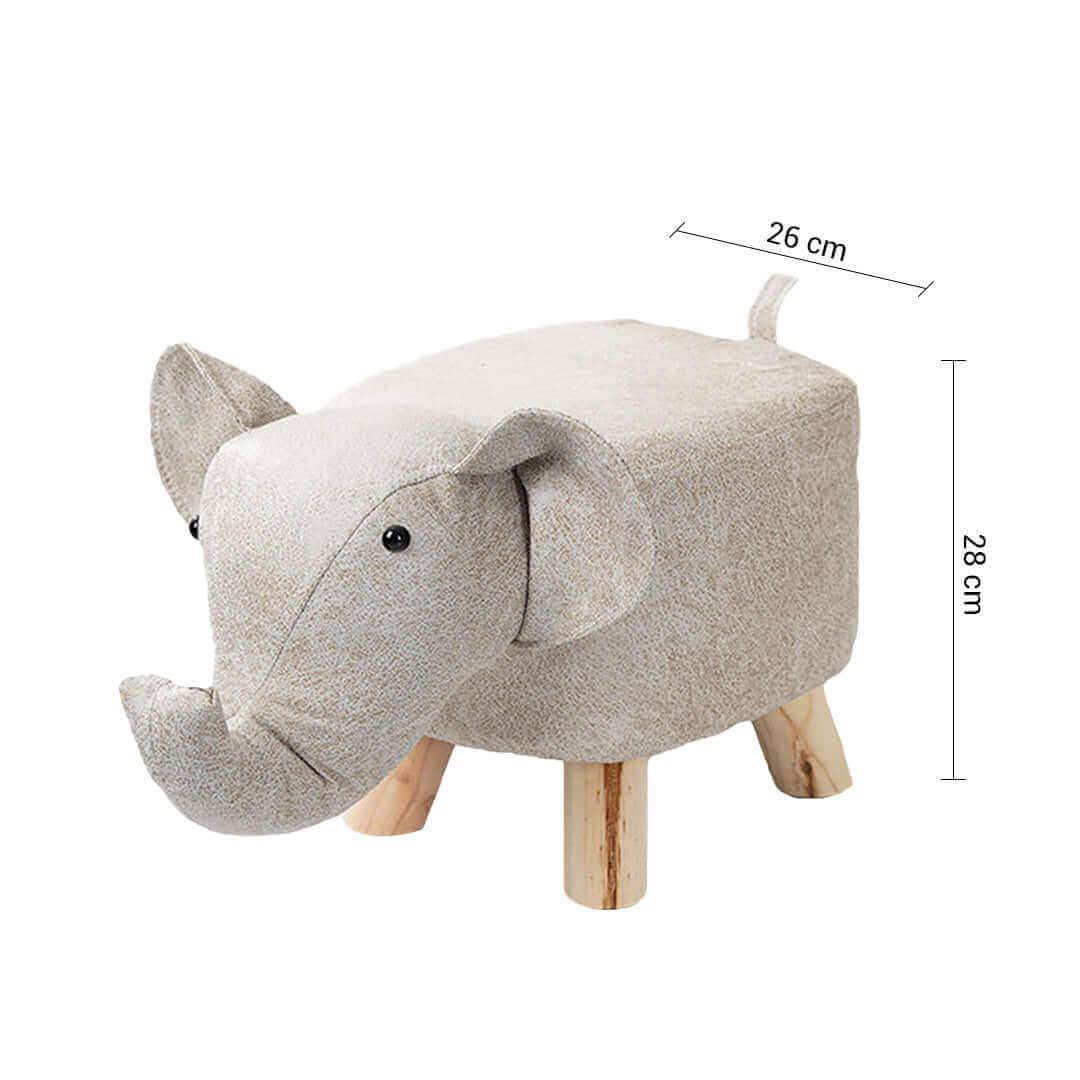 Affordable quality elephant-shaped homeware footstool with precise dimensions for value furniture lovers.