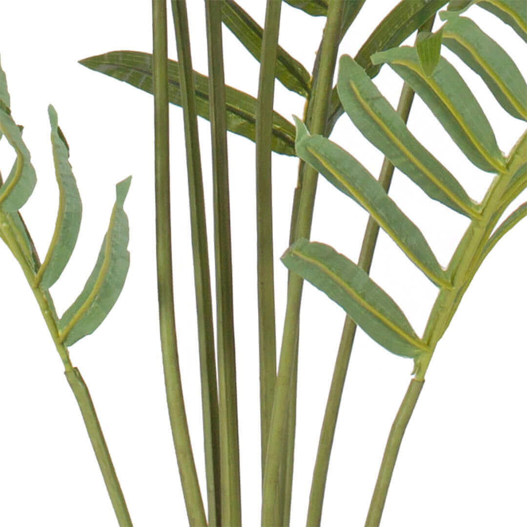 Close-up of realistic green plant stems and leaves for affordable and quality homewares or value furniture decor.