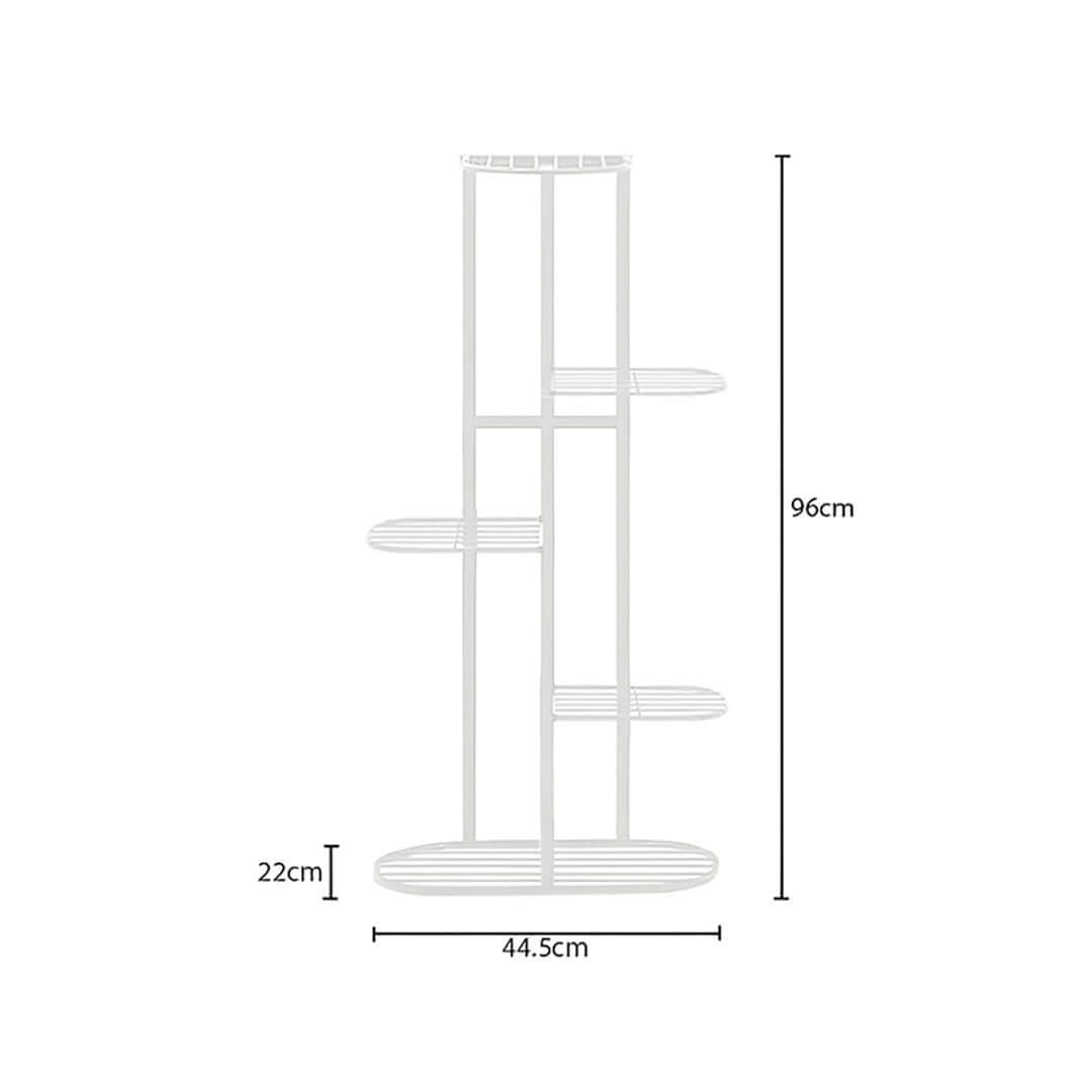 Affordable 96cm multipurpose metal rack with shelves for homewares, providing quality and value furniture solutions, dimensions 44.5cm x 22cm.